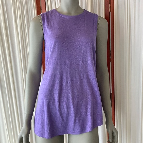 J.Jill Love Linen Purple Tank Top And Open-Front Cardigan Set Size Small - Picture 5 of 12